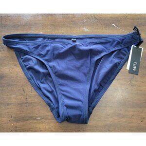 NWT EBW M Solid Navy Blue Bikini Swim Bottom 121782